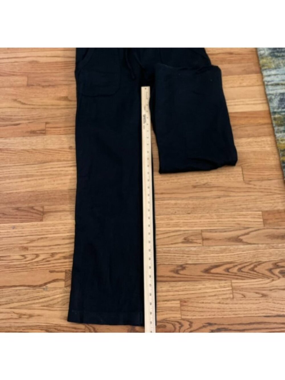Athleta Womens Sz 12 Linen Wide Leg Pull-On Pants Drawstring Coastal Summer - Picture 13 of 16